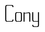 Cony font