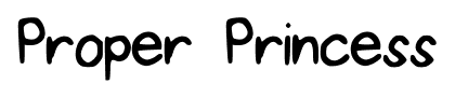 Proper Princess font