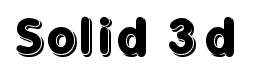 Solid 3d font