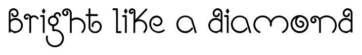 Bright Like A Diamond font