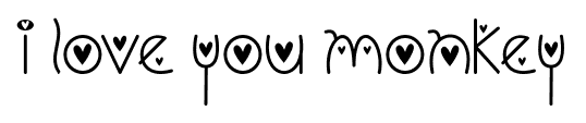 I Love You Monkey font