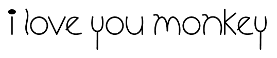 I Love You Monkey font