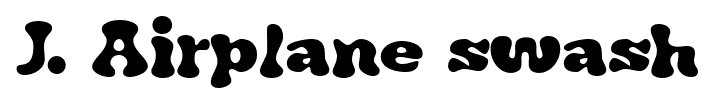 J. Airplane swash font