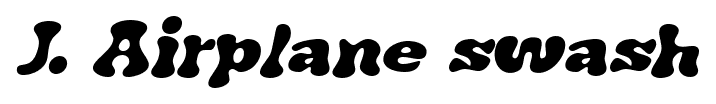 J. Airplane swash font