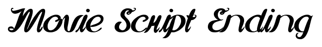 Movie Script Ending font