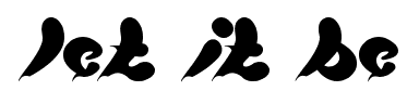 Let It Be font