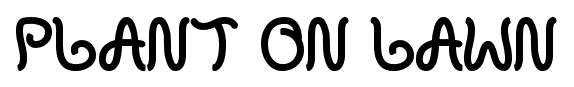 plant on lawn font