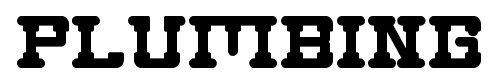 Plumbing font