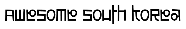 Awesome South Korea font