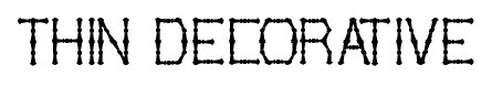 THIN DECORATIVE font