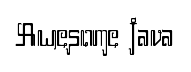 Awesome Java font