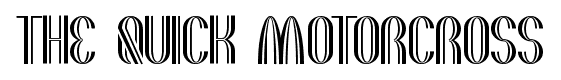 the quick motorcross font