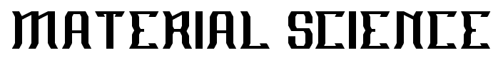 MATERIAL SCIENCE font