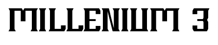 MILLENIUM 3 font