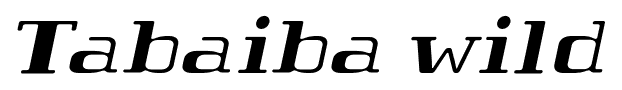 Tabaiba wild font