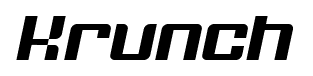 Krunch font