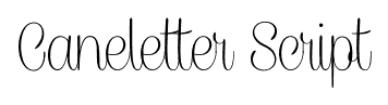 Caneletter Script font