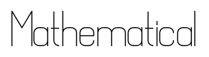 Mathematical font