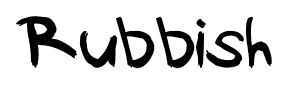 Rubbish font