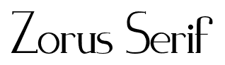 Zorus Serif font