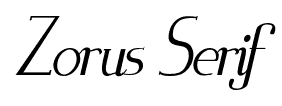 Zorus Serif font