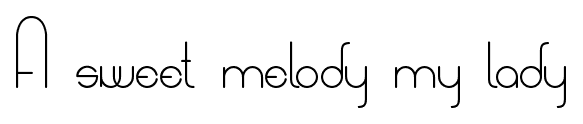 A sweet melody my lady font