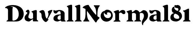 DuvallNormal81 font
