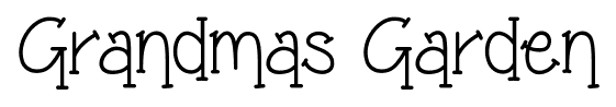 Grandmas Garden font