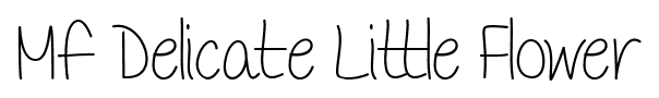 Mf Delicate Little Flower font