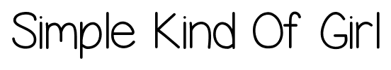 Simple Kind Of Girl font