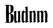 Budnm font