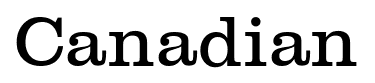 Canadian font