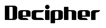 Decipher font