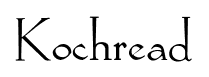 Kochread font