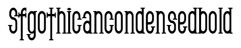 Sfgothicancondensedbold font