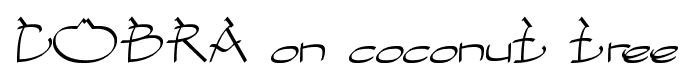 COBRA on coconut tree font
