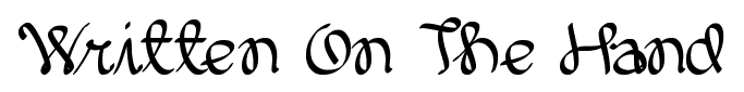 Written On The Hand font