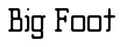 Big Foot font