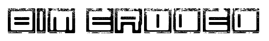 Bim eroded font