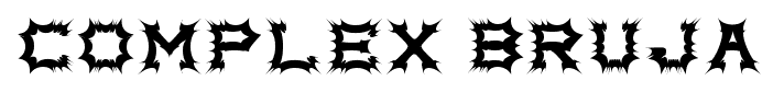 Complex bruja font