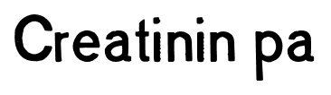 Creatinin pa font
