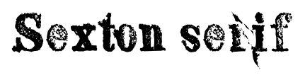 Sexton serif font
