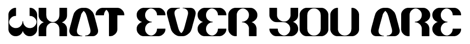 what ever you are font
