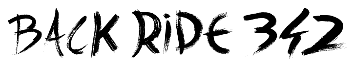 Back ride 342 font