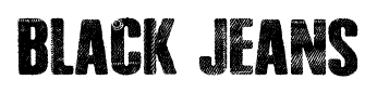 Black jeans font