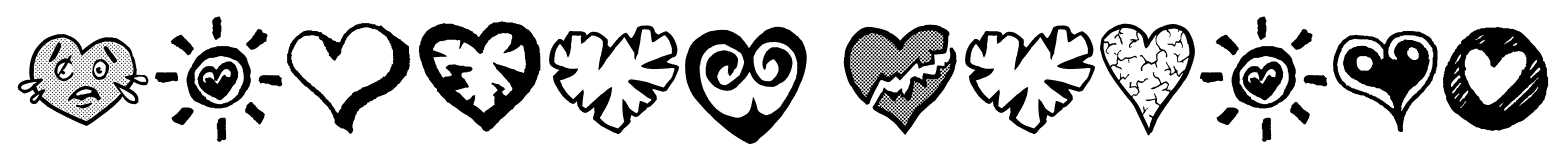 Broken hearts font
