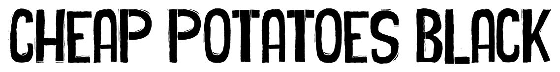 Cheap potatoes black font