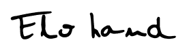 Elo hand font