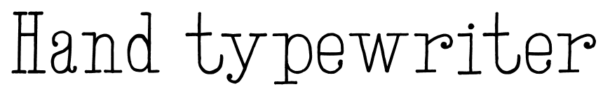 Hand typewriter font
