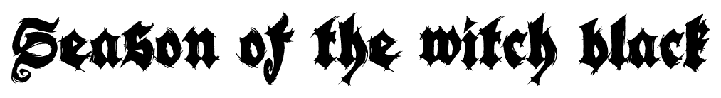 Season of the witch black font